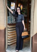 Fashionable round neck short-sleeved knitted mesh t-shirt
