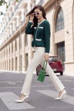 High-end fashion sweater with round neck and front button pockets