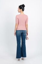 High-end fashion sweater with round neck and loose sleeves