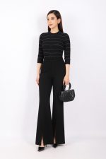 High-end sweater with round neck and loose sleeves