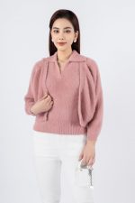 High quality fur crop top jacket with light long sleeves