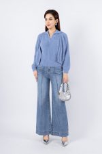 High quality fur crop top jacket with light long sleeves