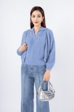 High quality fur crop top jacket with light long sleeves