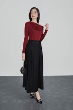 High-quality, stretchy, off-the-shoulder sweater