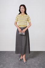High quality sweater with German collar, short sleeves, large elastic waistband