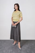 High quality sweater with German collar, short sleeves, large elastic waistband