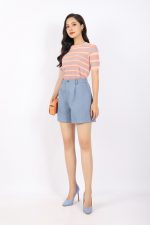 High quality sweater with round neck and elastic waistband