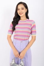 High quality sweater with round neck and elastic waistband